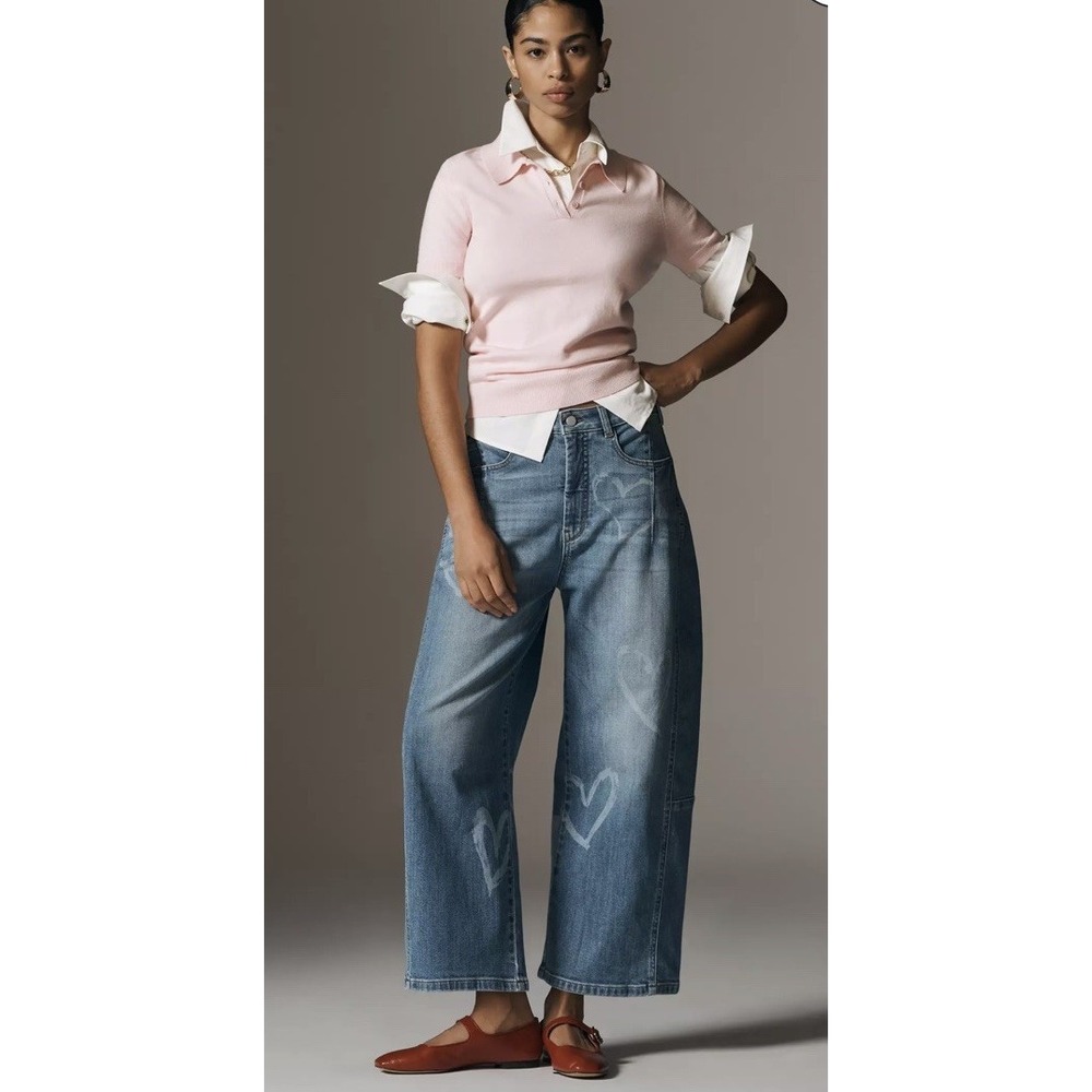 Pilcro The Kenna Mid-Rise Heritage Barrel Jeans Icon Edition. Size 26.